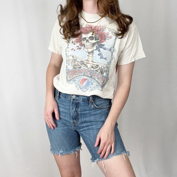 Vintage Levi's 501's High Waisted Button Fly Distressed Cut Off Jean Shorts - 29 - Picture 4 of 11
